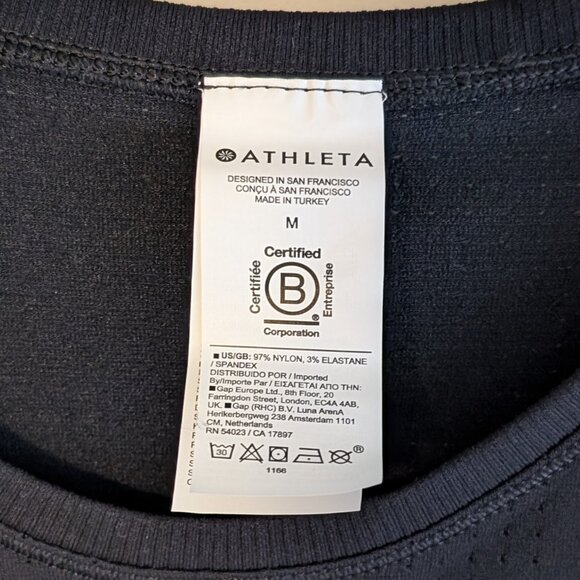 Athleta In Motion Seamless Long Sleeve, Black, Medium - Picture 5 of 6